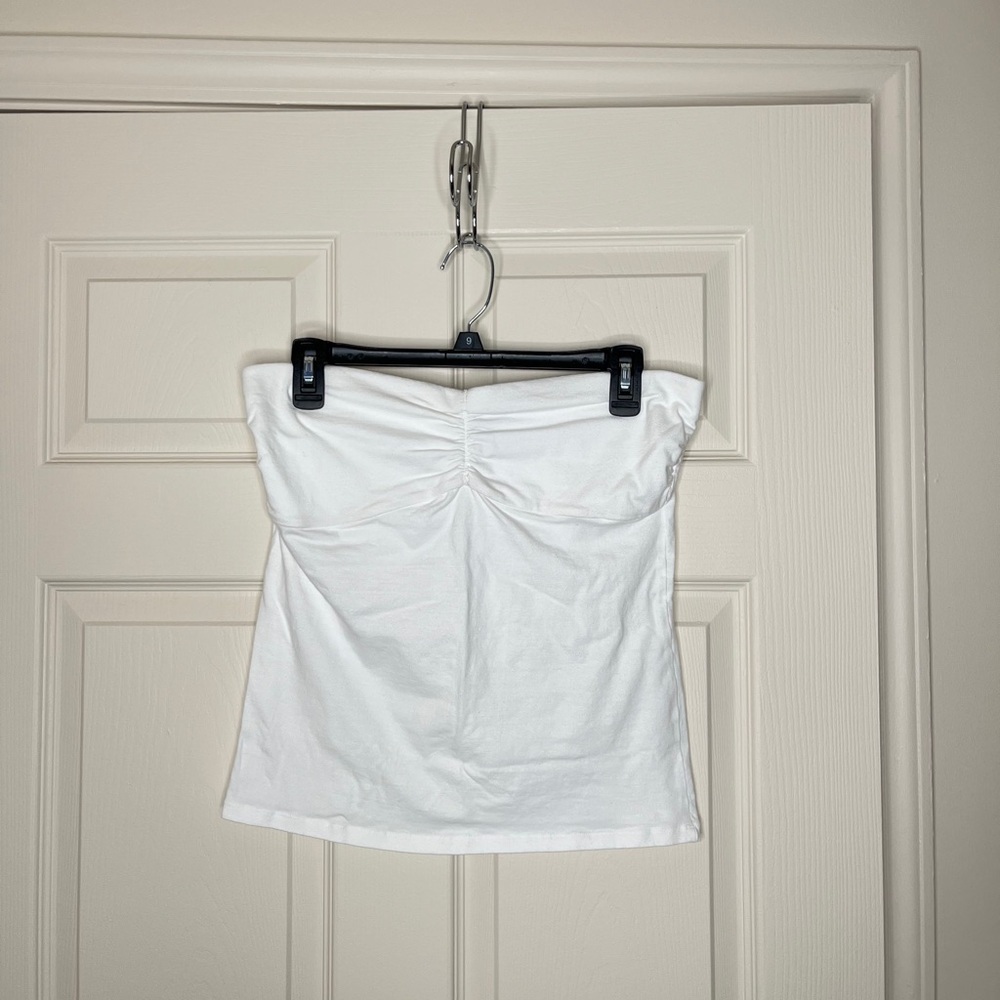 Rue 21 white cotton tube top strapless vintage XL